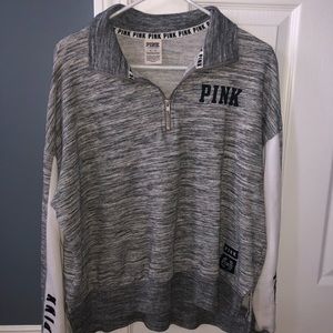PINK quarter zip sweater